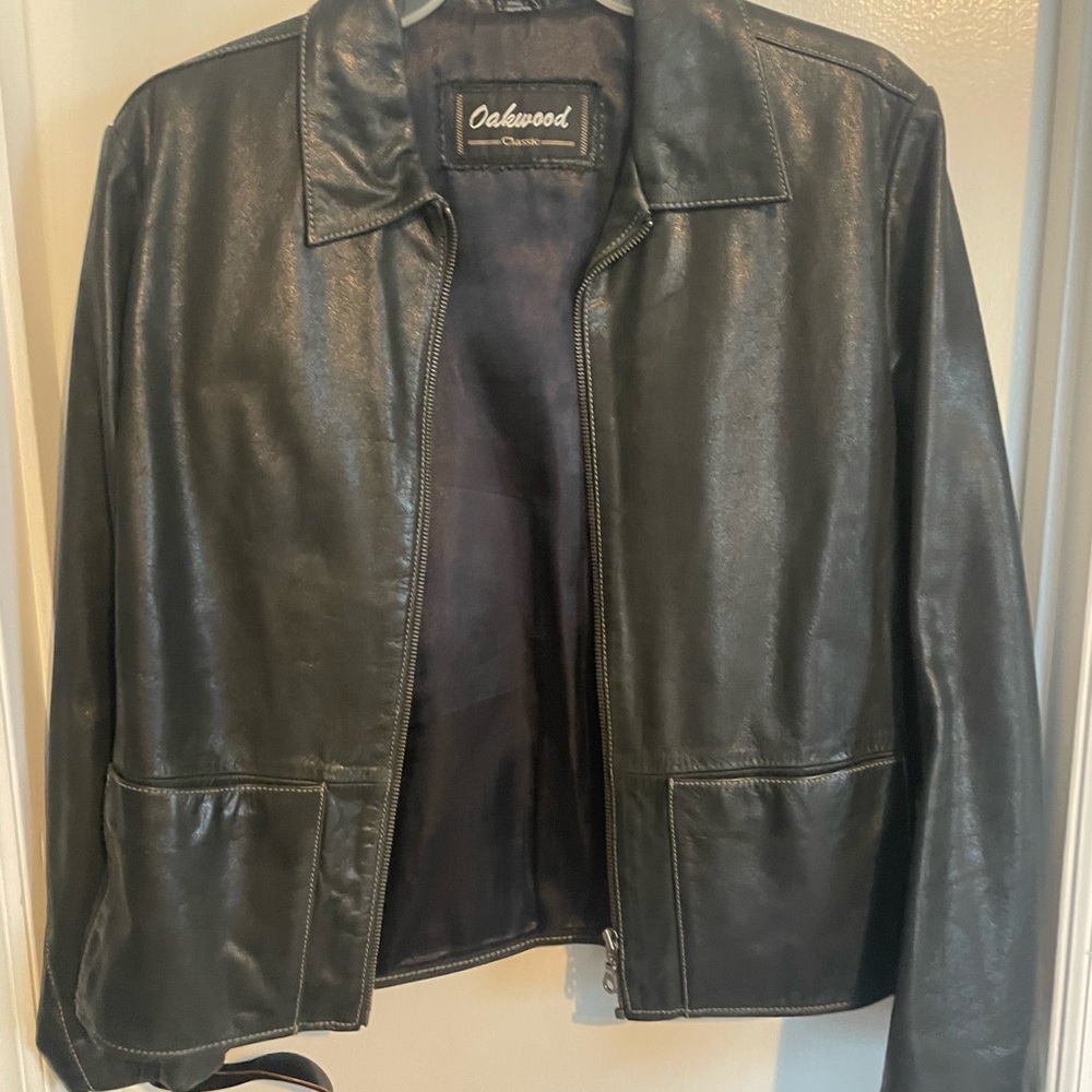 Oakwood Black Leather Jacket